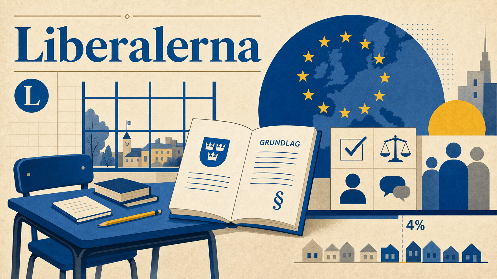 Editorial illustration for Liberalerna.
